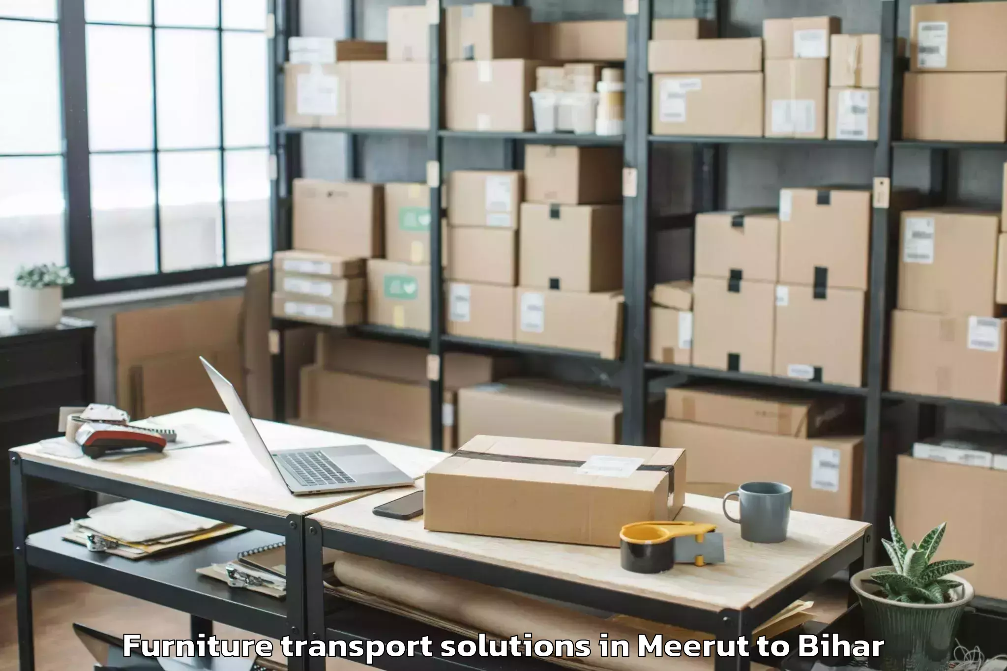 Easy Meerut to Raxaul Furniture Transport Solutions Booking